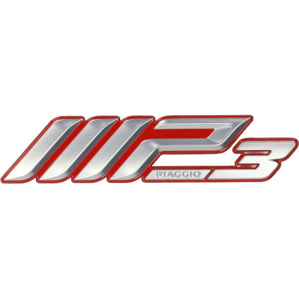 Sticker Piaggio Origineel Woord [MP3] 300/350/400/500 Chroom/rood MP3 2H002530