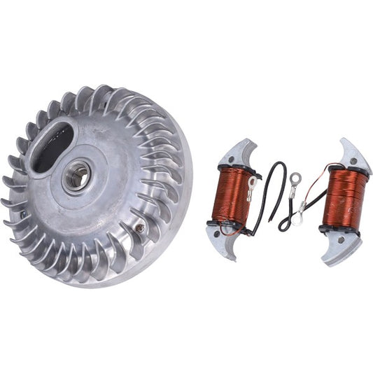Ontst+vliegwielset Compleet 6v Bromfiets Vespa