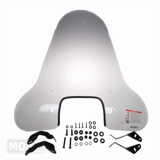 Windscherm China Classic LX-S Vierkant KXM Smoke – AGM VX50 / China LX-S / BTC Riva / BTC Felice (vierkante koplamp)