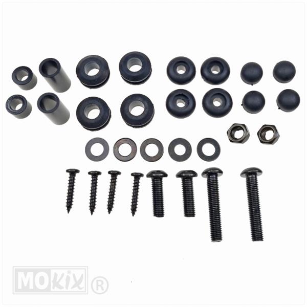 Montage Schroefset Windscherm KXM Zwart – China LX / AGM VX50 / BTC Riva / BTC Felice – Complete Set