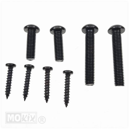 Montage Schroefset Windscherm KXM Zwart – China LX / AGM VX50 / BTC Riva / BTC Felice – Complete Set