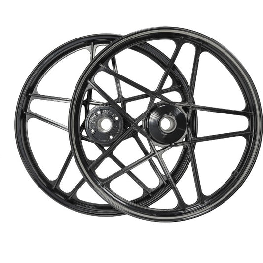 Wielset Fast-Arrow 17 inch zwart glans Hercules Prima