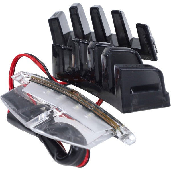 LED Verlichting POWER1 Voorscherm Boven E-keur (Grill) Smoke->transparant 3-DELIG Piaggio, Zip Sp, ZIP2000
