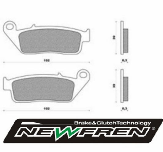 Remblokset Newfren ADV350, BMW C Sport 650 Ie 4T LC (Euro 4) VA2016, SH300, SH350, Burgman 650, Geopolis, Grand Dink FD0132