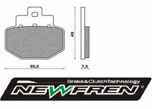Remblokset Newfren Achter Primavera, Dna 180cc, Gts 125cc, Gts Alle Mod., Gts Super 300cc, Gtv, Runner 180cc, Runner 200cc Vxr FD0298