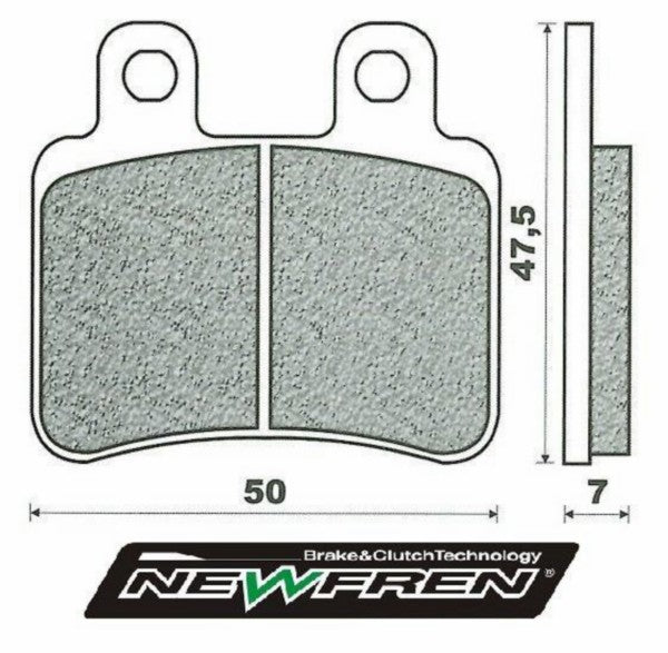 Remblokset Newfren DT50R, Elystar, Rieju, Ryz Pro Sm, Senda Drd Pro, Xsm VA2008, Xtm VA2008 FD0323