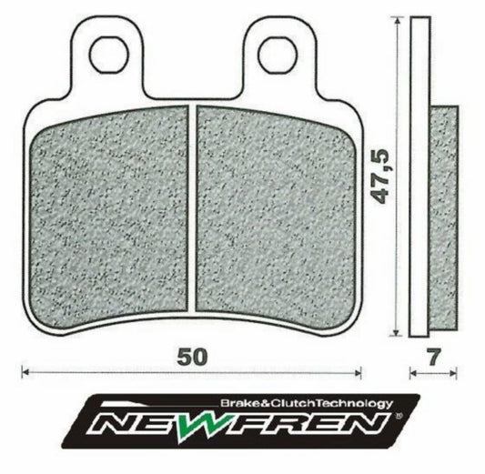 Remblokset Newfren DT50R, Elystar, Rieju, Ryz Pro Sm, Senda Drd Pro, Xsm VA2008, Xtm VA2008 FD0323