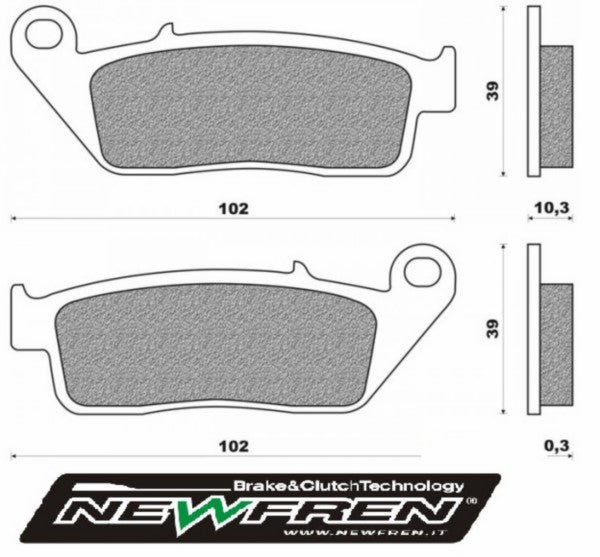 Remblokset Newfren Sh 125/150, X-max 125cc, X-max 250cc, X-max 300, Downtown 300, Grand Dink, Silver Wing 400cc, Xciting 500, X-max 400cc FD0406