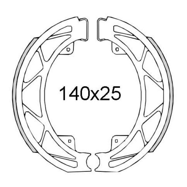 Remsegment Set EURO-4/5 Centro 4T, Liberty IGET, Primavera, Primavera 4T [EURO4], Runner 180cc, Sprint 4T (EURO4)