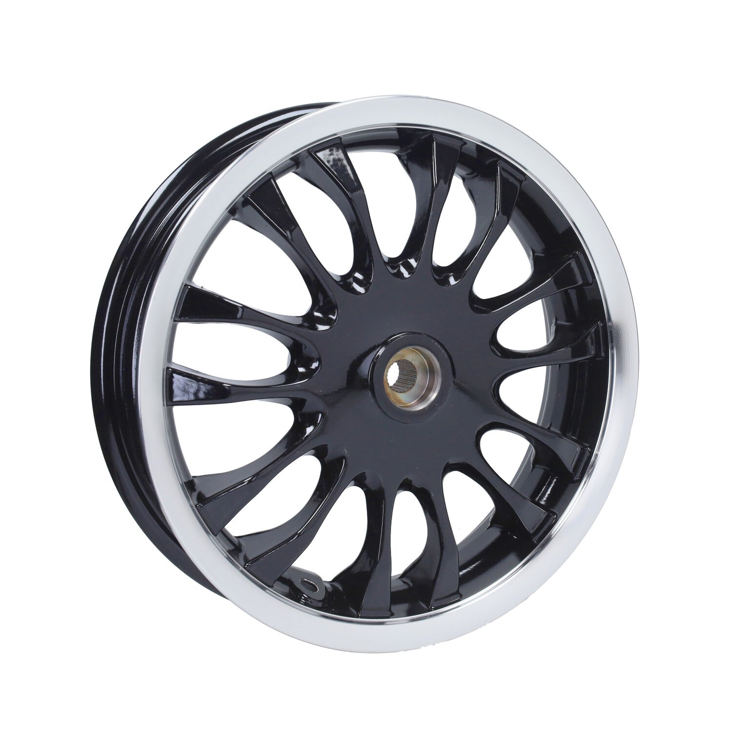 Achterwiel Piaggio Origineel 1C001673 – Zip / Sprint 2T Euro 2 110mm Trommel 3.00x12 Zwart/Chroom
