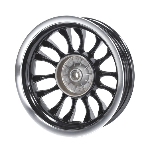 Achterwiel Piaggio Origineel 1C001673 – Zip / Sprint 2T Euro 2 110mm Trommel 3.00x12 Zwart/Chroom