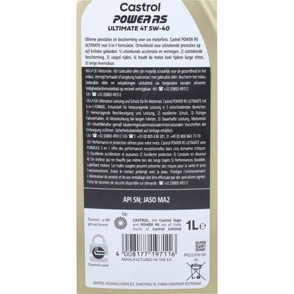 motorolie Castrol 5W40 4t power rs ultimate 1L 14dae7