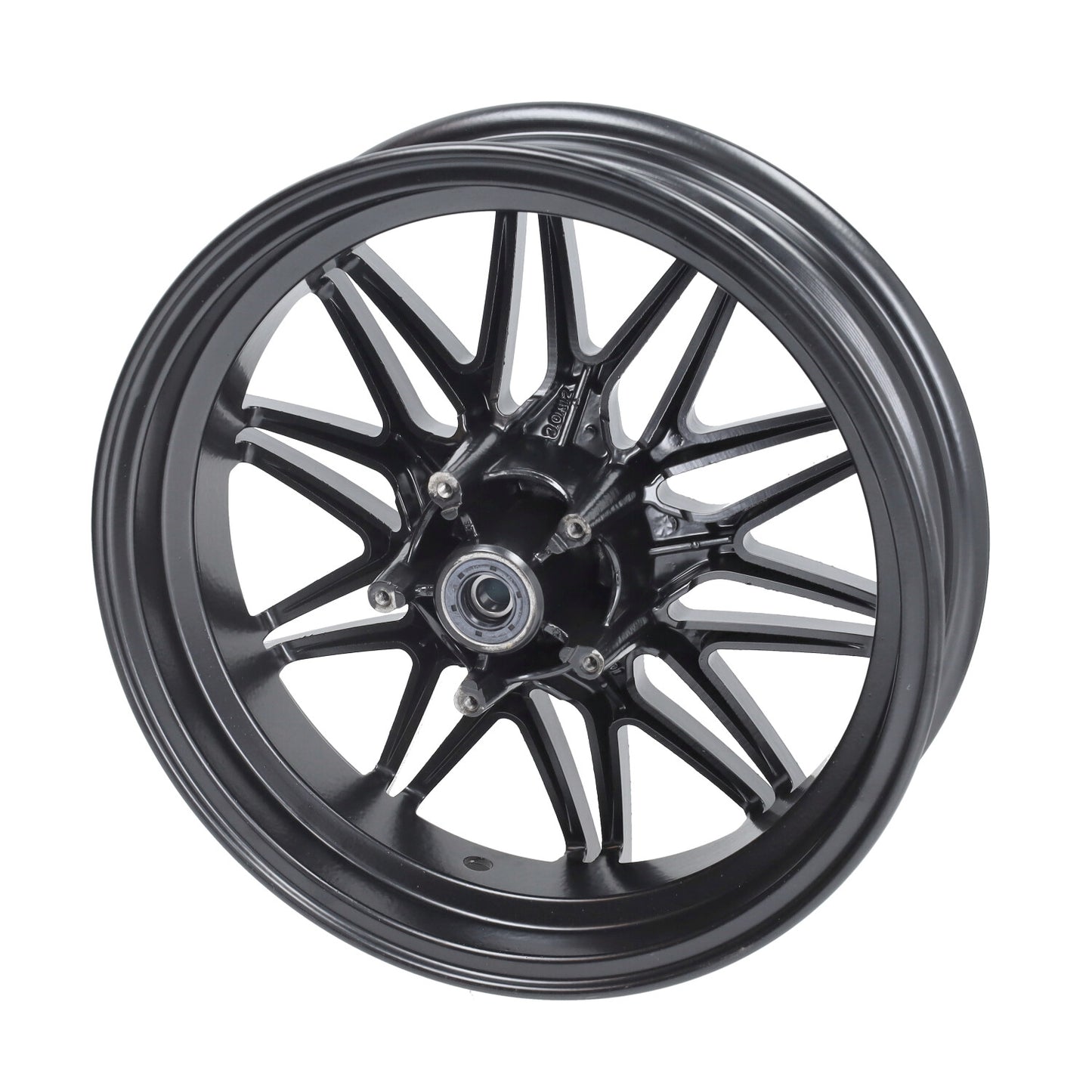 Overmaat Velgenset 11/12 Inch Fast Arrow Mat Zwart – Piaggio Zip (Incl. Verhoogde Voorvork)