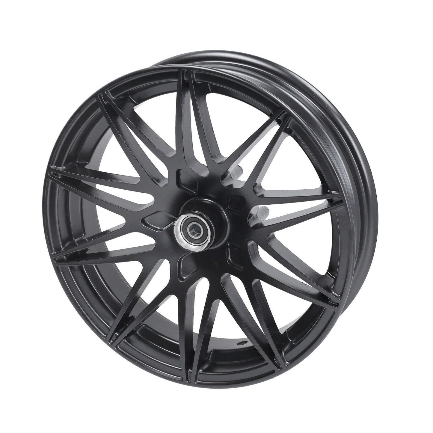 Overmaat Velgenset 11/12 Inch Fast Arrow Mat Zwart – Piaggio Zip (Incl. Verhoogde Voorvork)