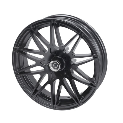 Overmaat Velgenset 11/12 Inch Fast Arrow Mat Zwart – Piaggio Zip (Incl. Verhoogde Voorvork)