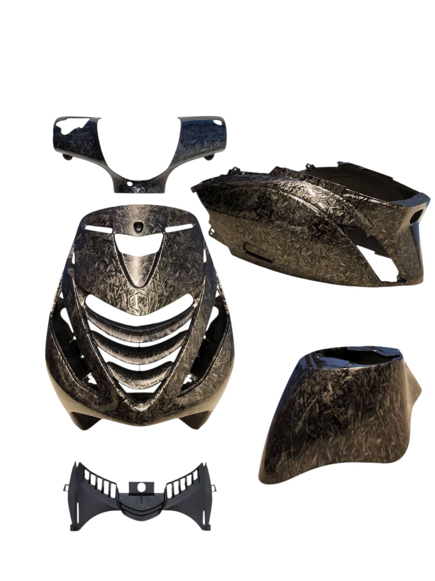 SP kappenset Forged Carbon (5-delig) voor Piaggio Zip