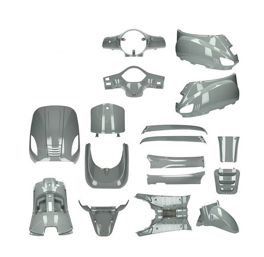 Plaatwerkset China Vespa (Ronde Koplamp) – Nardo Grey (Grijs) – 18-delig (AGM / VX50 / China LX-Napoli)