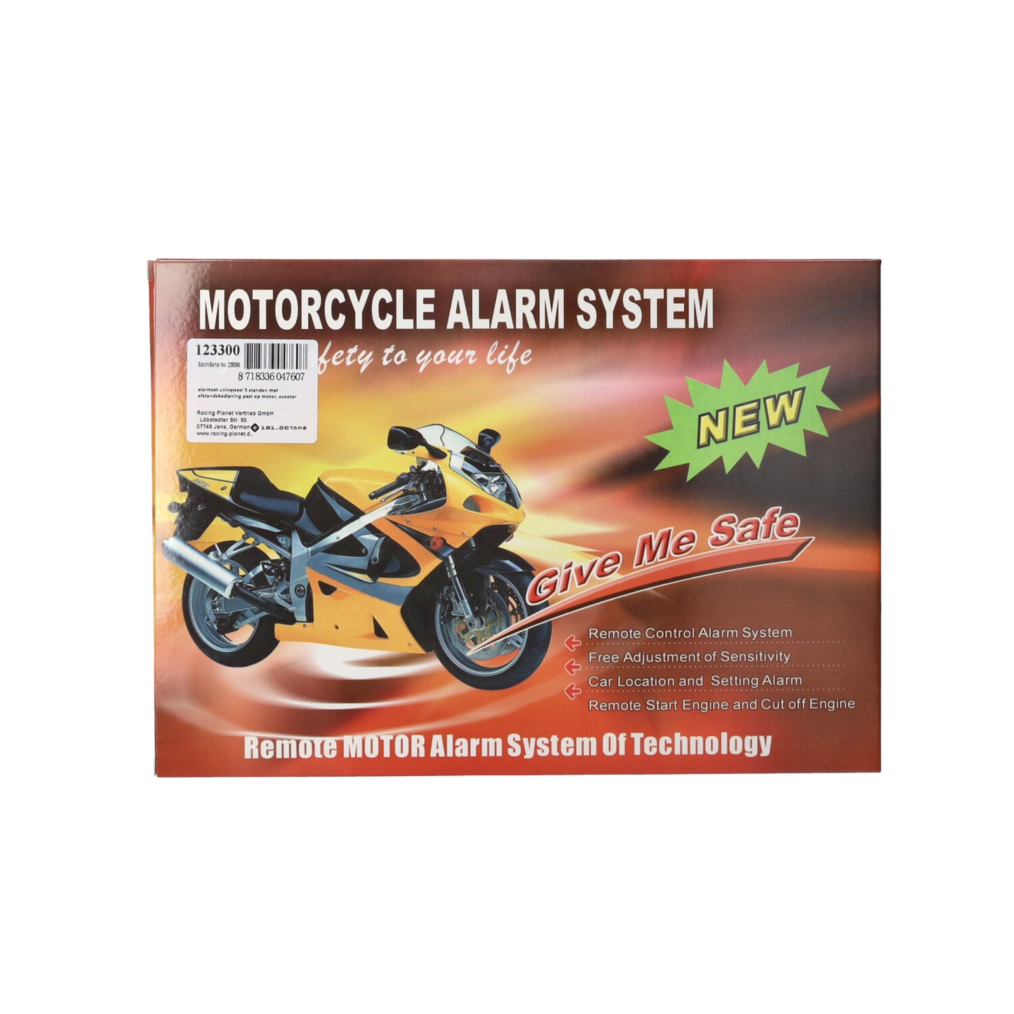 Alarmset universeel met start / stop remote