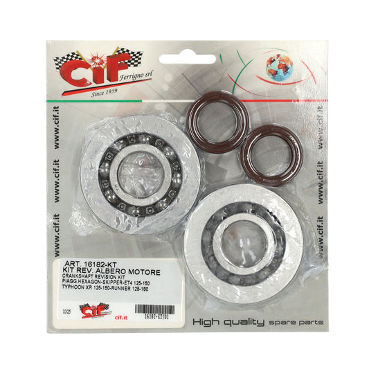 Lager + Keerringset CIF Krukas – Piaggio/Gilera/Aprilia 125-180cc 2T (Runner/Hexagon/Dragster/Typhoon/SR)