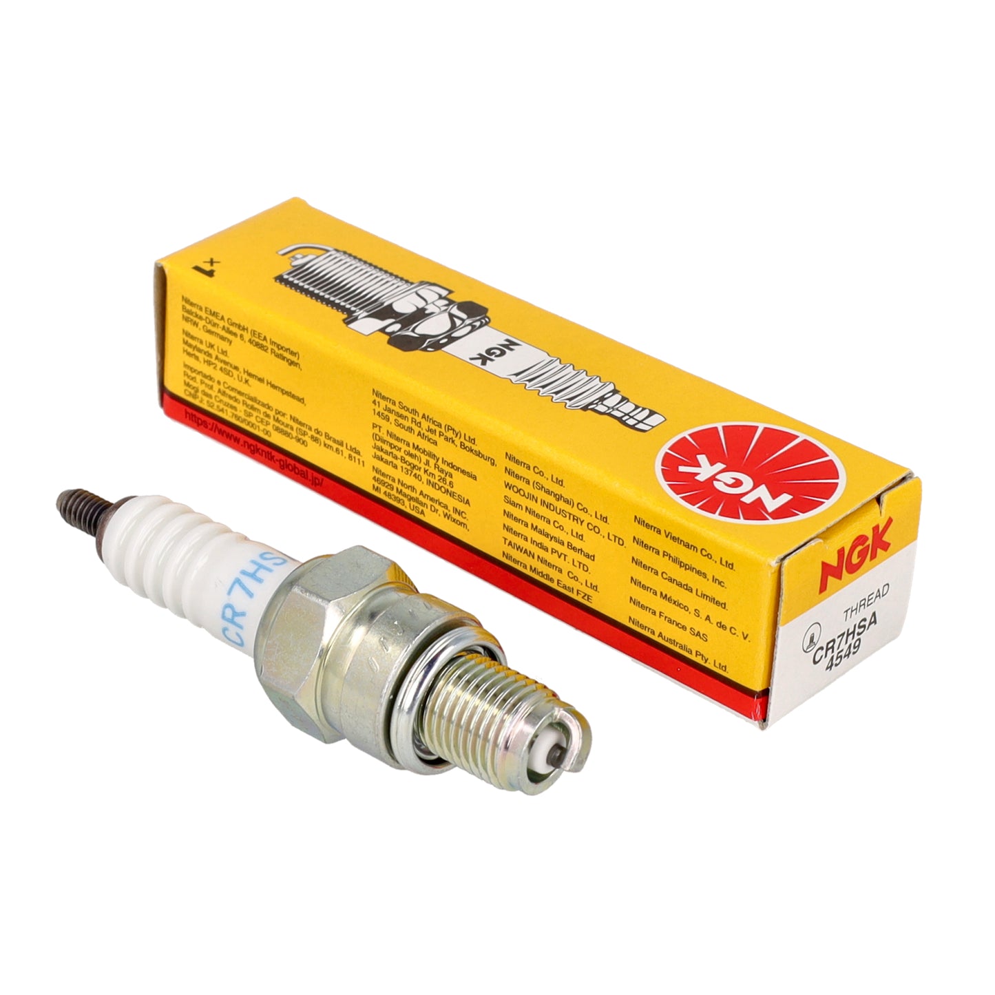 bougie ngk CR7HSA sco china 4t, sco gy6, sco kymco 4t, universeel 4T 4549