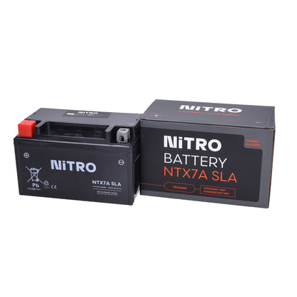 Accu Nitro NTX7A-BS / YTX7A-BS – SLA/GEL – 12V 6Ah – Chinese scooter / Sym / Kymco