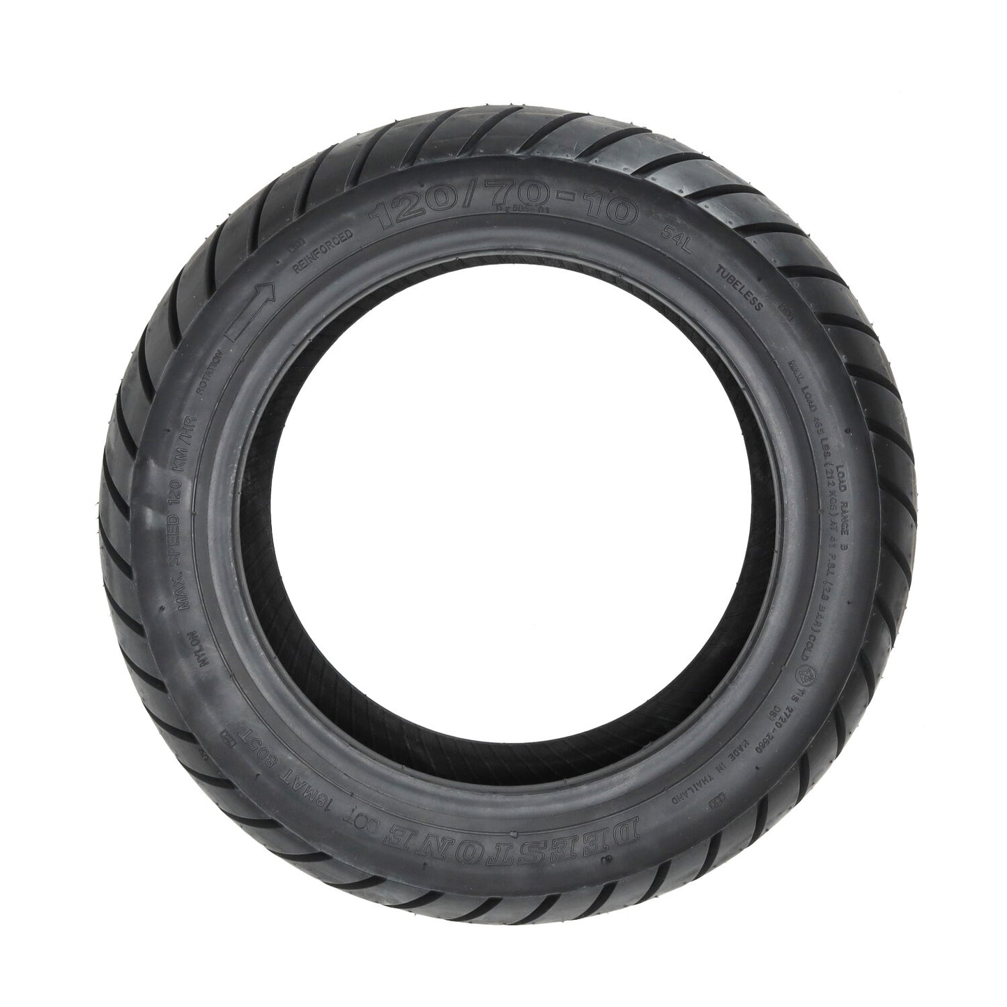 Buitenband Deestone TL All Season – 120/70-10 – D805TL – 54L (Tubeless)