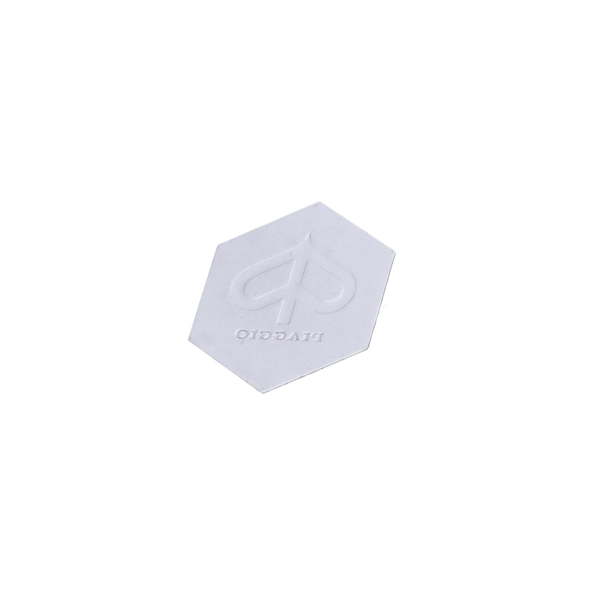 Piaggio embleem 42 mm zelfklevend – metaal zeskant blauw/zwart