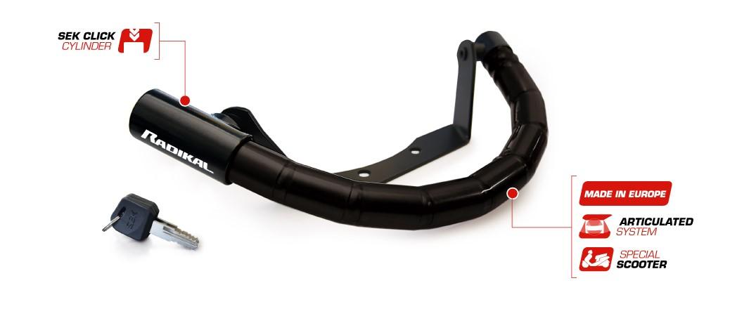 Anti robos / stuurslot radikal piaggio zip