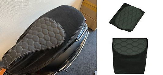 Buddydek/zadelhoes Designo alcantara Vespa Primavera/Sprint zwart made in EU