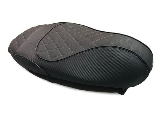 Buddydek/zadelhoes Vespa Sprint / Primavera Bentley stitch / stiksel wit