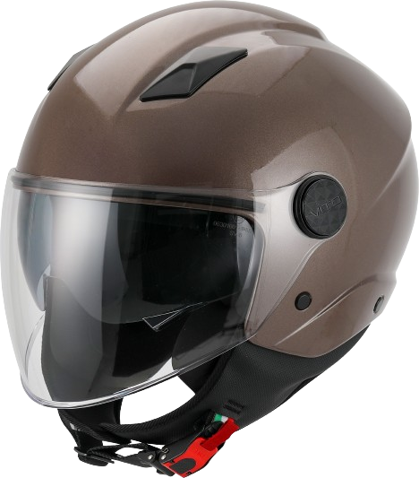 Helm Vito Jet Sarenta - Mat Zwart / Gebroken Wit / Brons