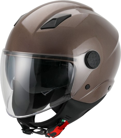 Helm Vito Jet Sarenta - Mat Zwart / Gebroken Wit / Brons