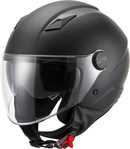 Helm Vito Jet Sarenta - Mat Zwart / Gebroken Wit / Brons