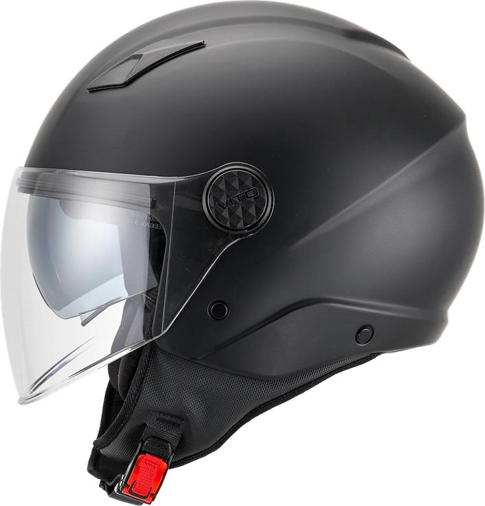 Helm Vito Jet Sarenta - Mat Zwart / Gebroken Wit / Brons