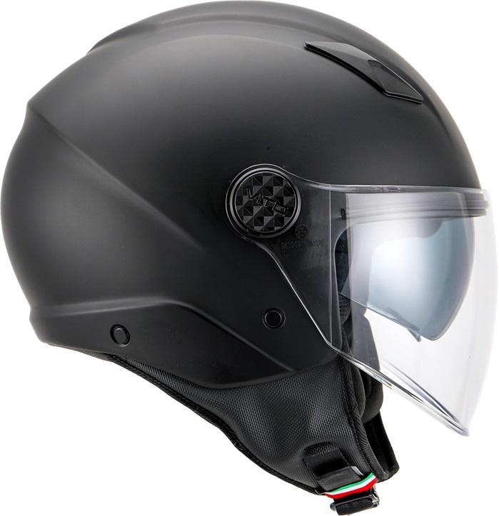 Helm Vito Jet Sarenta - Mat Zwart / Gebroken Wit / Brons