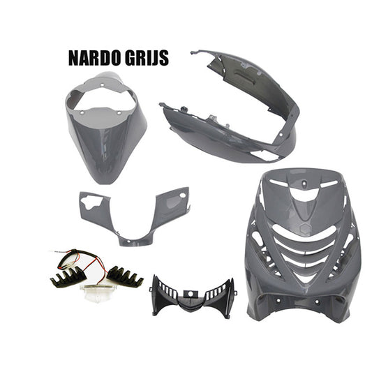 plaatwerkset Power1 model SP + led lamp nardo grijs glans 6-delig zip2000