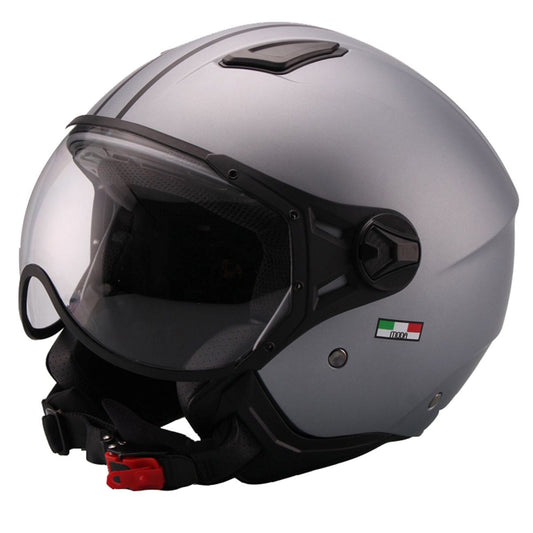 Helm Vito Jet Moda Mat Grijs / Glans wit / Mat zwart / Mat roze