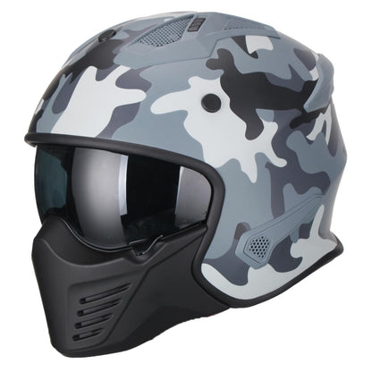 Helm Vito Jet Bruzano Zwart / Mat Titanium / Bruzano Camo / Fluor geel / Rood