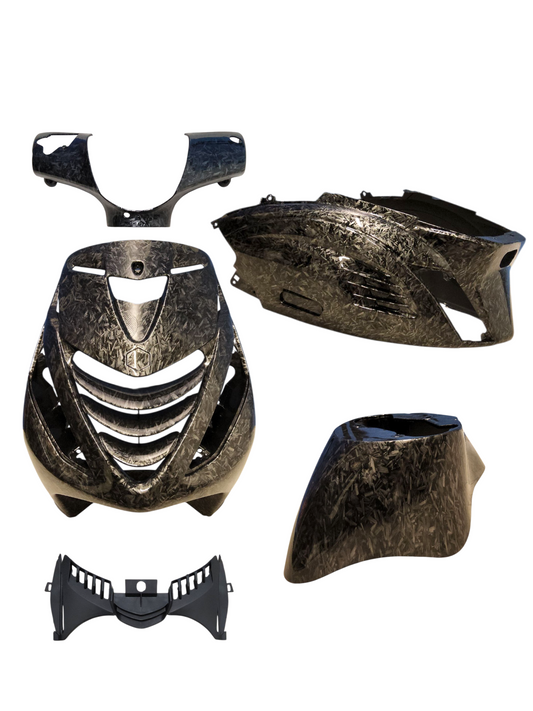 SP kappenset RS-1 Forged Carbon (5-delig) voor Piaggio Zip