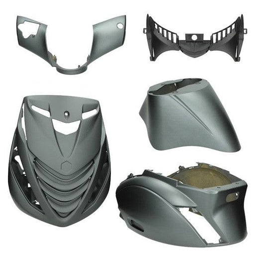 SP Kappenset Evo-1 Dicht Mat Titanium Piaggio Zip 2000 5-delig