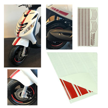 Stickerset Piaggio Zip sport AMG 14-delig rood