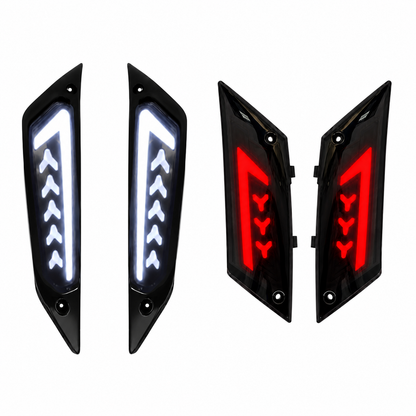 Complete Alpha Arrow Matrix LED knipperlichtset Piaggio Zip voor en achter, vier lampen