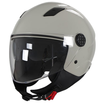 Helm Vito Jet Sarenta - Mat Zwart / Gebroken Wit / Brons