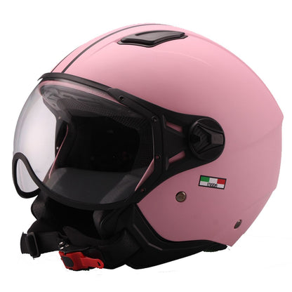 Helm Vito Jet Moda Mat Grijs / Glans wit / Mat zwart / Mat roze