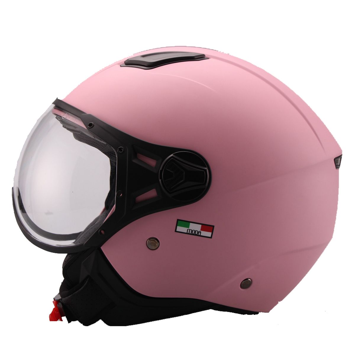 Helm Vito Jet Moda Mat Grijs / Glans wit / Mat zwart / Mat roze