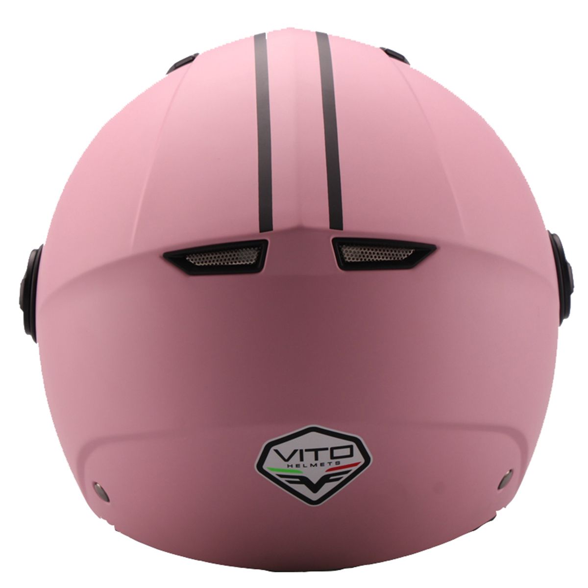 Helm Vito Jet Moda Mat Grijs / Glans wit / Mat zwart / Mat roze