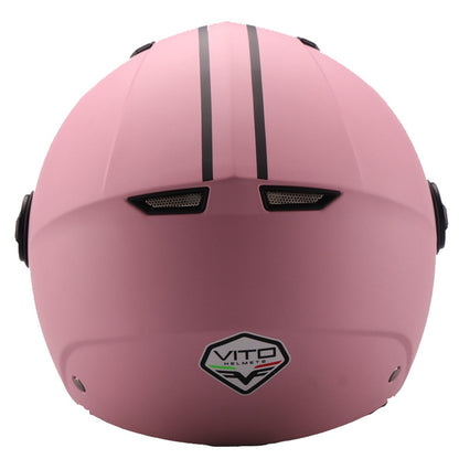 Helm Vito Jet Moda Mat Grijs / Glans wit / Mat zwart / Mat roze