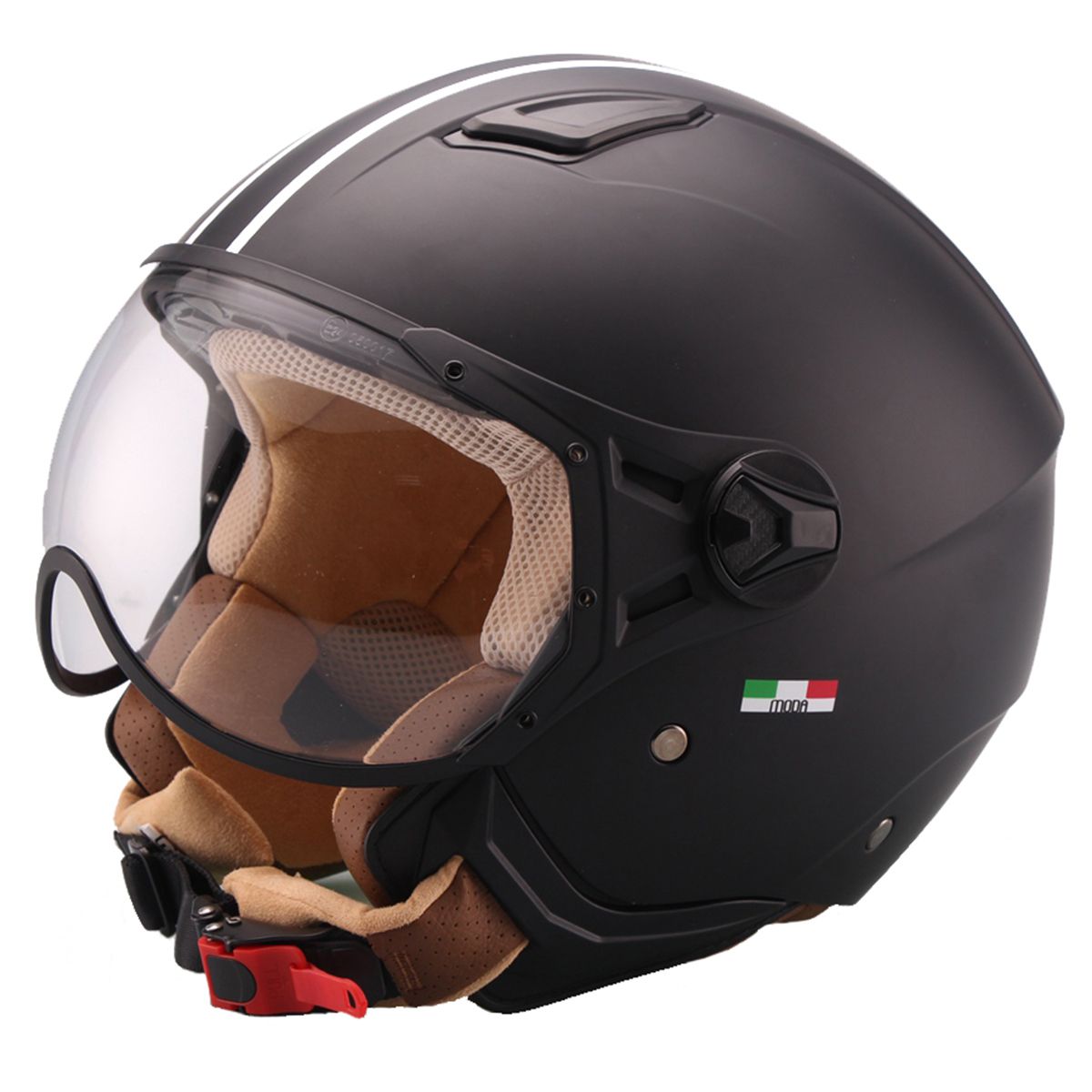 Helm Vito Jet Moda Mat Grijs / Glans wit / Mat zwart / Mat roze