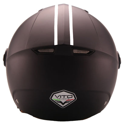 Helm Vito Jet Moda Mat Grijs / Glans wit / Mat zwart / Mat roze