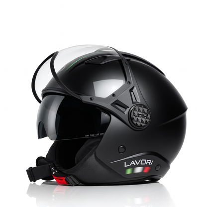 Helm vito jet lavori - mat zwart - Nieuwe Variant